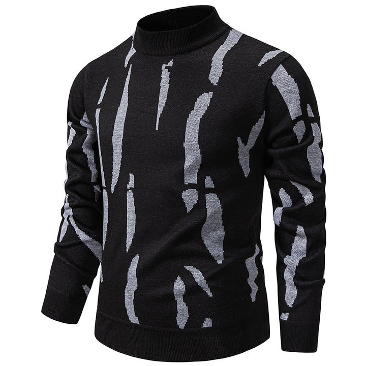 Tyrel - Maglione Casual Lavorato a Maglia Con Stampa Astratta