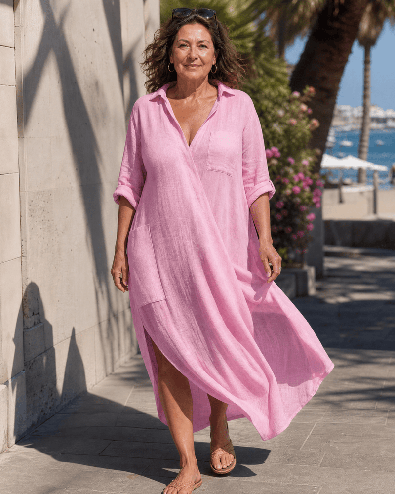 Tamanda - Elegante Abito Midi Con Colletto