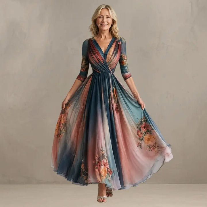 Willemse - Abito Bohemien Con Stampa Floreale Maxi