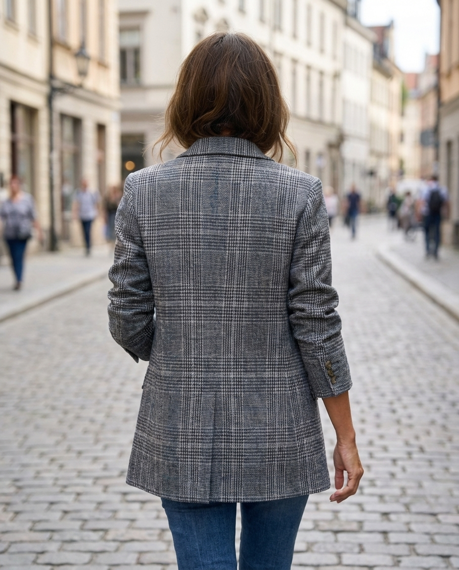 Basia - Elegante Blazer Invernale a Quadri
