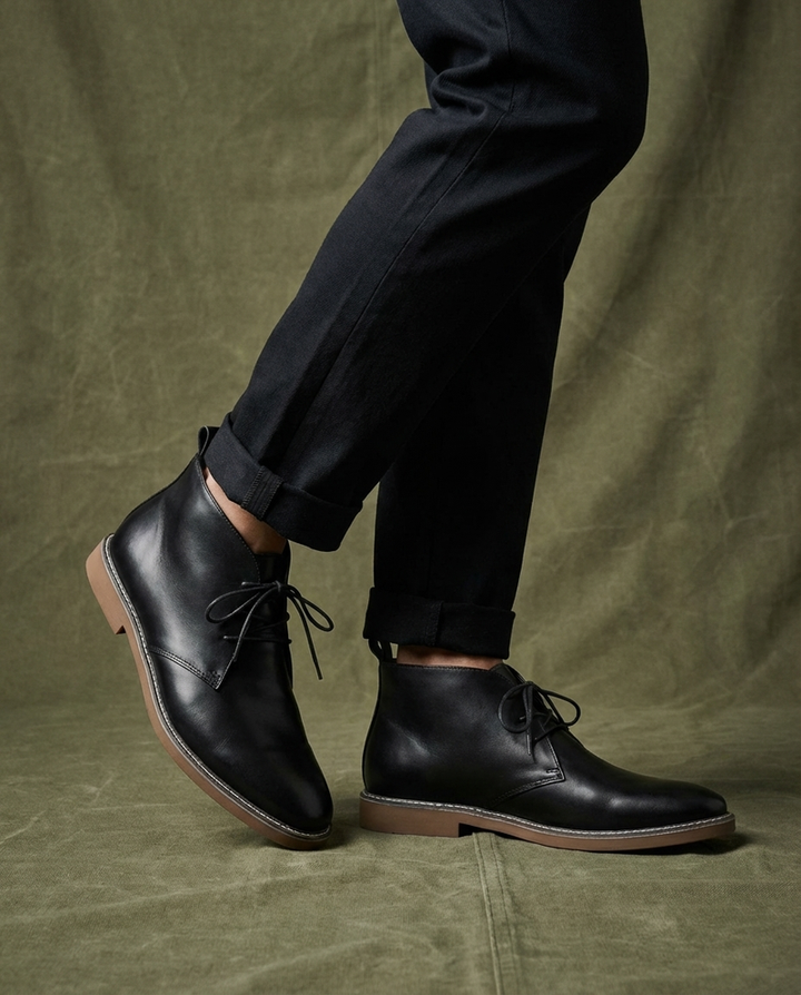 Mathyas - Stivaletti Chukka in Pelle Con Allacciatura