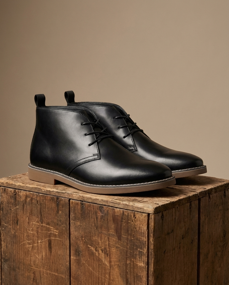 Mathyas - Stivaletti Chukka in Pelle Con Allacciatura