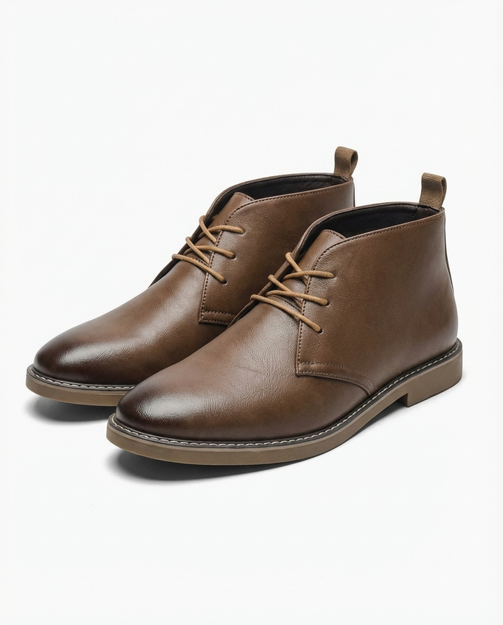 Mathyas - Stivaletti Chukka in Pelle Con Allacciatura