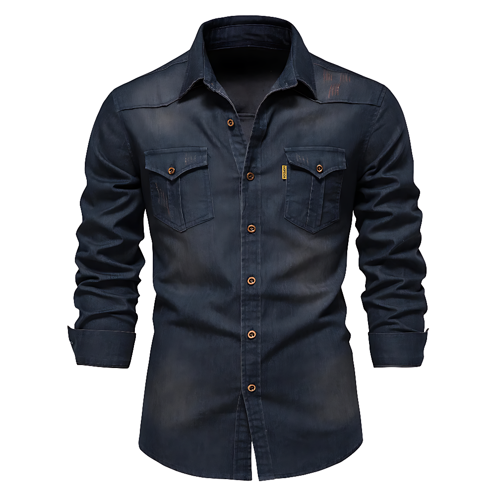 Nathanial - Camicia in Cotone Denim