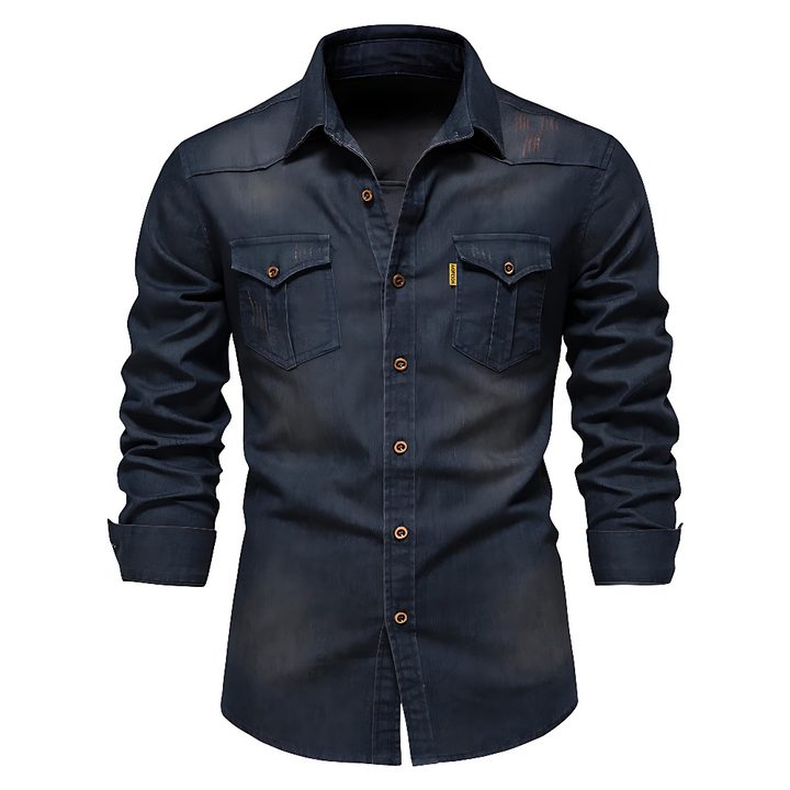 Nathanial - Camicia in Cotone Denim