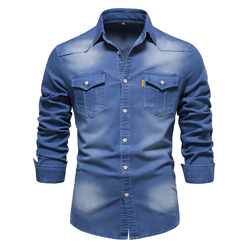 Nathanial - Camicia in Cotone Denim