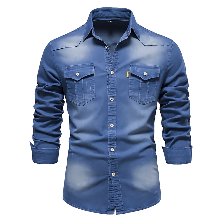 Nathanial - Camicia in Cotone Denim