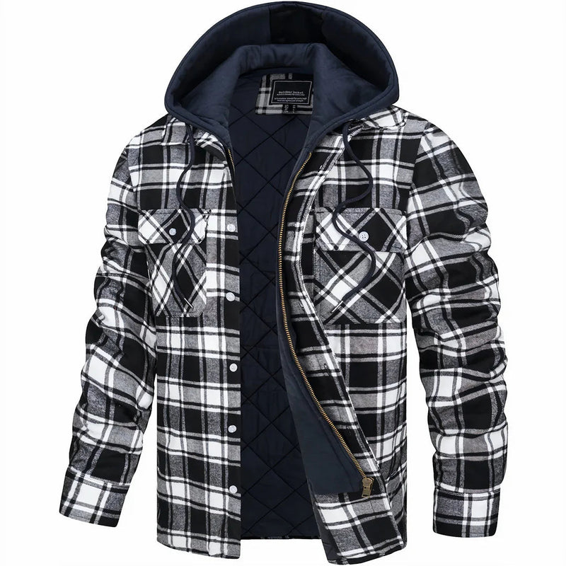 Nadav - Elegante Giacca Calda Con Cappuccio e Maniche Lunghe Con Bottoni