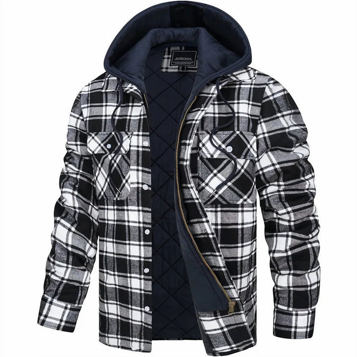 Nadav - Elegante Giacca Calda Con Cappuccio e Maniche Lunghe Con Bottoni