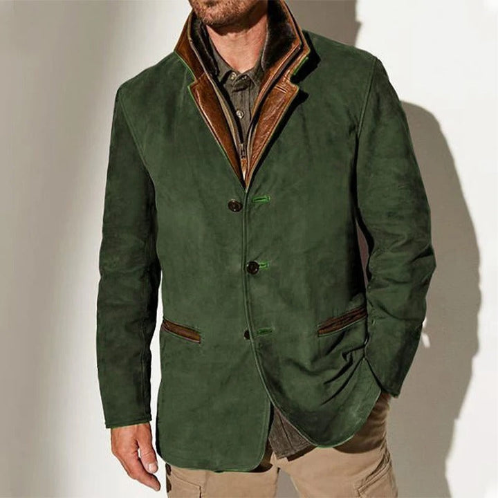 Cesario - Giacca Classica in Pelle Vintage