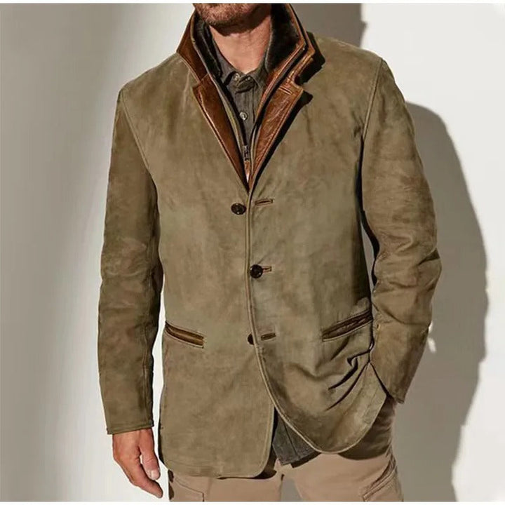 Cesario - Giacca Classica in Pelle Vintage