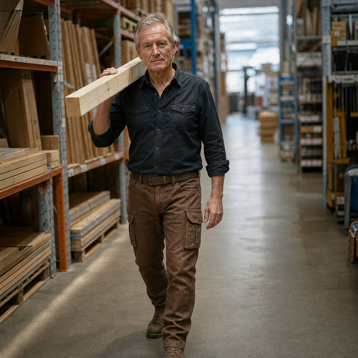Jaeff - Pantaloni Cargo Casual Dalla Vestibilità Slim