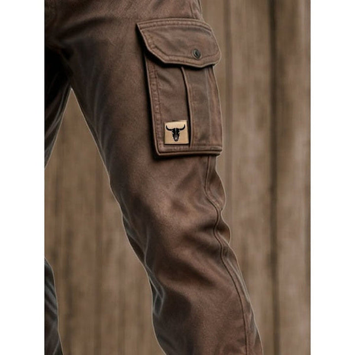 Jaeff - Pantaloni Cargo Casual Dalla Vestibilità Slim