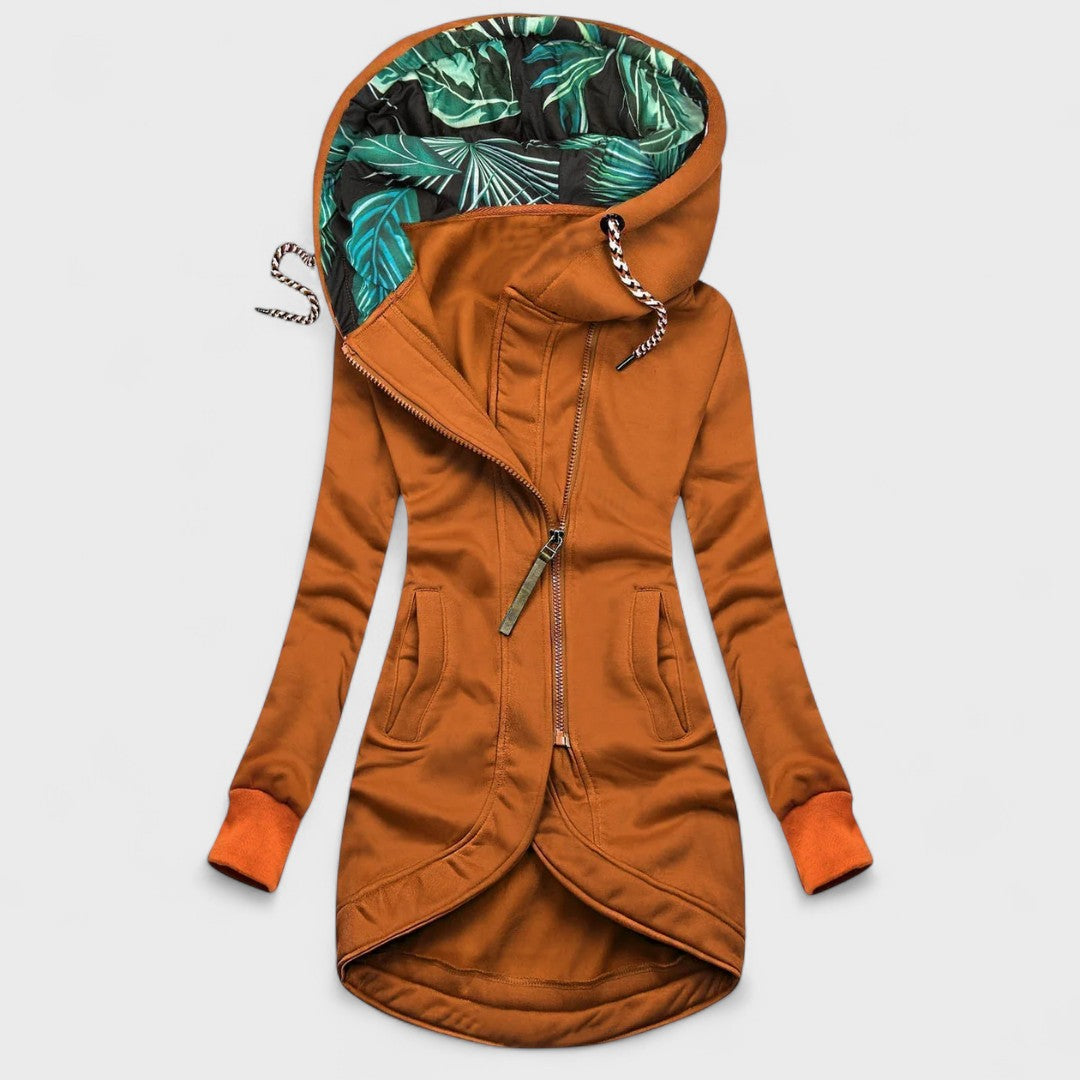 Kristanna - Cappotto Invernale Con Zip Asimmetrica