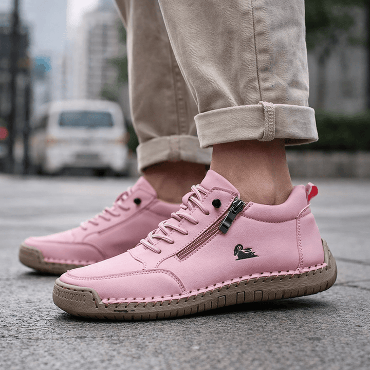 Kanning - Sneakers con lacci e cerniera laterale