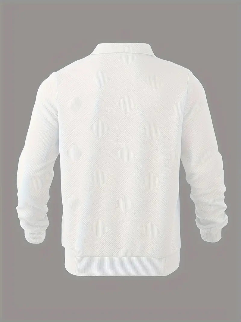 Baldrick - Felpa vintage con Zip e Disegno Geometrico