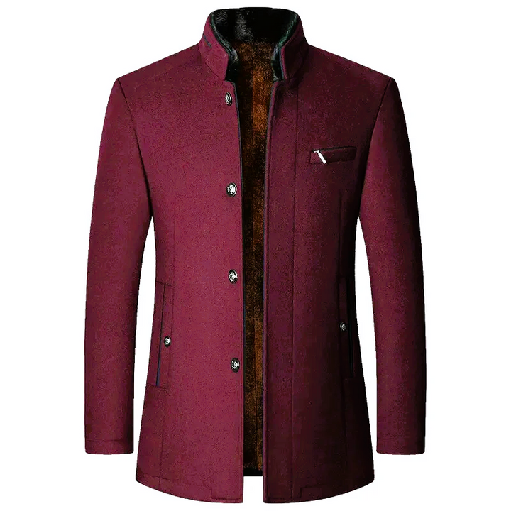 Maldini – Elegante Cappotto In Lana Con Bottoni Sul Davanti