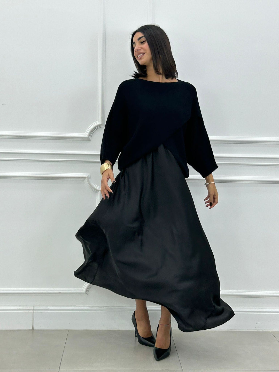 Lorelei - Elegante Abito Lungo e Top Asimmetrico