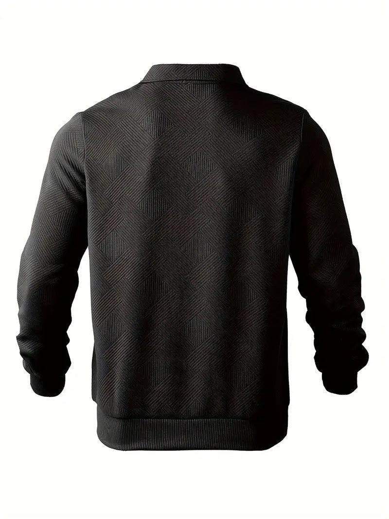 Baldrick - Felpa vintage con Zip e Disegno Geometrico